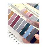 Kağıt Gemi Dükkan 10 Renkli Cetvelli Retro Koyu Tonlar Şeffaf Pet İndeks Sticker/İndex/Postit/Kitap Ayracı/Not Kağıdı