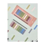 Kağıt Gemi Dükkan 10 Renkli Cetvelli Şeffaf Morandi Renkler İndeks Sticker/İndex/Postit/Kitap Ayracı/Not Kağıdı