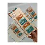 Kağıt Gemi Dükkan 10 Renkli Cetvelli Turuncu Ve Turkuaz Tonları İndeks Sticker/İndex/Postit/Post-it/Kitap Ayracı/Not K