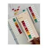 Kağıt Gemi Dükkan 10 Yarım Renkli Cetvelli Memory indeks/index sticker/Post-it/Postit/Kitap Ayracı/Not Kağıdı