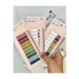 Kağıt Gemi Dükkan 3'lü Şeffaf Pet Indeks Seti 10 Renkli Cetvelli Retro Tonlar / Index Sticker / Postit / Post-It