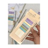 Kağıt Gemi Dükkan 8 Renkli Cetvelli Mor Ve Mavi Tonları Şeffaf Pet İndeks Sticker/İndex/Postit/Kitap Ayracı/Not Kağıdı