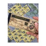 Kağıt Gemi Dükkan Altın Yaldızlı Kahve Çiçek Ve Çekirdekleri 120 Adet Sticker/Defter/Etiket/Çıkartma/Bullet Journal/Scrapbook Yeşil 1512S410
