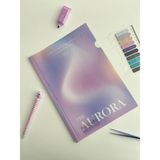 Kağıt Gemi Dükkan Aurora Dream Lavander Pastel Mor Pembe A4 Boy Şeffaf Dosya 31X22 Cm/belge Dosyası/düzenleyici Klasör - 0 - --