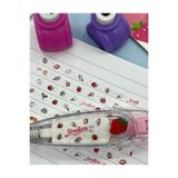 Kağıt Gemi Dükkan Çilek Desenli Süsleme Bandı Tipex / Tipeks / Bullet Journal/şerit Daksil