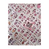 Kağıt Gemi Dükkan Çilek Kız Ve Nefis Tatlılar 100 Yaprak 500 Adet Mini Kutu Şeffaf Pet Sticker Seti/Etiket/Çıkartma