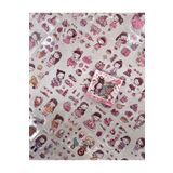 Kağıt Gemi Dükkan Çilek Kız Ve Nefis Tatlılar 100 Yaprak Pembe Mini Kutu Şeffaf Pet Sticker Seti/Etiket/Çıkartma/Su Geçirmez Pembe 1512S711