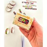 Kağıt Gemi Dükkan Fragrant Flower Path Bahar Çiçekleri Temalı 5'li Washi Bant Set (5*2m)/masking Tape/desenli Bant