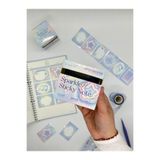 Kağıt Gemi Dükkan Frosted Sparkle Notes Yıldızlı 6m 120 Adet Not Etiketi Sticker Washi Bant/masking Tape/desenli Bant