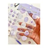 Kağıt Gemi Dükkan Glazed Starlight 3D Mor 15 Adet Kendinden Yapışkanlı Stıcker Mühür/Damga/Sanat Çıkartmaları Mor 1512S731