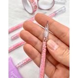 Kağıt Gemi Dükkan Kalem Görünümlü Pembe Pullu Çelik Uçlu Maket Bıçağı/ Sanat Bıçağı / Bullet Journal/ Washi Bant Kesen/Falçata
