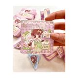 Kağıt Gemi Dükkan Kawaii Sevimli Kız Okulda Mor Renkli Desenli 256 Sayfa Mini Defter/Mıknatıslı Ajanda/Bullet Journal Mor 1512S724