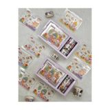 Kağıt Gemi Dükkan Kawaii Sevimli Kız Ve Arkadaşları Lila Kutu Şeffaf 8 Yaprak Yaldızlı Sticker Ve 4'lü Washi Bant (4 * 3m) Seti/Washi Tape/Masking Tape/Desenli Bant/Etiket/Çıkartma