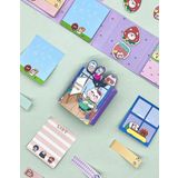 Kağıt Gemi Dükkan Kuzey Yıldızı Mor Kapaklı Ressam Kedi Post-it/Sticky Note