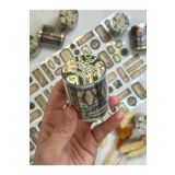 Kağıt Gemi Dükkan Memory Of Display Retro Yeşil Renk Tek Tek Çıkartma 136 Adet Pul Sticker Washi Bant 2m/Washi Tape/Masking Tape/Desenli Bant/Bullet Journal/Defter Süsleme