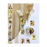 Kağıt Gemi Dükkan Pul Arılı Tek Tek Çıkartmalı 5m 167 Adet Sticker Washi Bant/Masking Tape/Desenli Bant/Bullet Journal