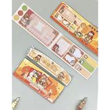 Kağıt Gemi Dükkan Sevimli Kız Turuncu Kapak Post-It / Index Sticker / Indeks / Sticky Note
