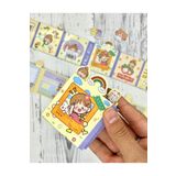 Kağıt Gemi Dükkan Sevimli Kız ve Ayıcık Tatilde Post-It / Sticky Note / Index