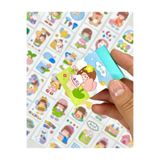 Kağıt Gemi Dükkan Sevimli Kız Ve Lale 50 Yaprak Turkuaz Defter Sticker/Çıkartma/Bullet Journal/Defter Süsleme/S Turkuaz 1512S310