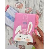 Kağıt Gemi Dükkan Sevimli Tavşan Desenli Şifreli Özel Tasarım Defter/ Notebook / Ajanda / Bullet Journal