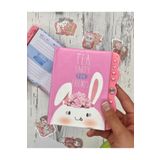 Kağıt Gemi Dükkan Sevimli Tavşan Desenli Şifreli Özel Tasarım Defter/Notebook/Ajanda/Bullet Journal Renkli 1512S532