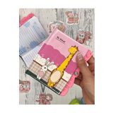 Kağıt Gemi Dükkan Sevimli Zürafa Desenli Şifreli Özel Tasarım Defter/ Notebook / Ajanda / Bullet Journal