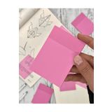 Kağıt Gemi Dükkan Soft Koyu Pembe Şeffaf Post-It / Transparan Sticky Note / Sticky Note / Bullet Journal