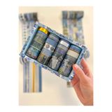 Kağıt Gemi Dükkan Vintage Blue Impression Gallery 24'lü Dekoratif Washi Bant Koleksiyon Seti/washi Tape/desenli Bant