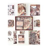 Kağıt Gemi Dükkan Vintage Coffee Time Kahve Temalı 147 Parça Dopdolu Journal Scrapbook Seti/defter/sticker/washi Bant