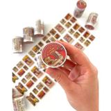 Kağıt Gemi Dükkan Vintage Mushroom Stamps 2m 126 Adet Pul Sticker Washi Bant/masking Tape/desenli Bant/etiket/çıkartma