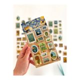 Kağıt Gemi Dükkan Vintage Van Gogh's Dream Tabloları Temalı 2 Yaprak 27 Adet Stereoskopik Sticker Seti/etiket/çıkartma