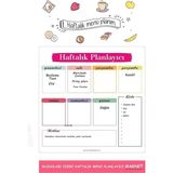 Kağıt Haftalık Magnet Planlayıcı Yazı Tahtası 30X30 cm Ofis İçin Mıknatıslı Organizer Renkli - Standart