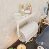 Kağıt Havlu Askısı, Mutfak Kağıt Havluluk, Yapışkanlı Kağıt Havlu Tutacağı, Banyo Kağıt Havlu Tutucu, Metal, Beyaz