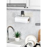 Kağıt Havluluk Paslanmaz Peçetelik Çelik Banyo Havluluk Düzenleyici Siyah