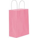 Kağıt Hediye Çantası Düz Renk Battal Boy 31X41 CM (25 Adet) Pembe