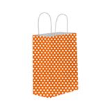 Kağıt Hediye Çantası Puantiyeli Büyük Boy 25X31 CM (25 Adet) Puantiyeli Turuncu