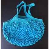 Kağıt Ip El Örgüsü Gündelik Omuz Çanta Astarlı Omuz Askılı Plaj ,handmade Turkuaz 22250 - Açık - Turkuaz