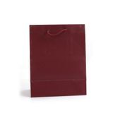 Kağıt İp Saplı Çanta Bordo 18X10X23 İthal(12'Li)-Kağıt İp Saplı Çanta Bordo 18X