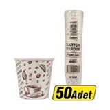 Kağıt Karton Bardak Küçük 4 Oz 50 Li - Siyah