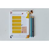 Kağıt Kayık Flora A5 Haftalık Planlayıcı | Üstten Yapıştırmalı 60 Sayfa 90gr 1. Hamur Bloknot Planner