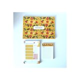 Kağıt Kayık Flora Planlayıcı Seti Aylık / Haftalık / Notluk 3lü Planlayıcı Seti Spiralli