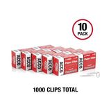 Kağıt Klipleri,, Pürüzsüz, Ekonomi, 10 Kutu, 100/KUTU (72580),GÜMÜŞ - standart