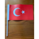 Kağıt Türk Bayrağı - Kırmızı - Beyaz - 100 Adet