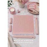 Kağıt ve Karton Katlama Tahtası 16x15 cm | Skorlama Panosu | Davetiye, Kutu ve Scrapbook Katlama Aparatı | Pudra| Plastik