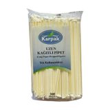 Kağıtlı Sargılı Beyaz Tek Kullanımlık Düz Pipet Kamış 23 Cm. - 200 Adetlik 1 Paket