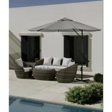 Kagu Bahçe Balkon Cafe Şemsiye 290X290 Cm Katlanır Gri