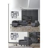 Kagu Corner Flavia Plus Köşe Takımı Berjerli Koyu Gri