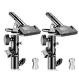 KAGYOKU 2 ADET Ağır Metal Kelepçe Tutucu ile 5/8 "Işık Standı Eki Reflektör Kelepçe Şemsiye Delik ve Vida Dağı Fotoğraf Stüdyosu Reflektörler için