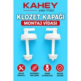 Kahey Plastik Ayarlı Klozet Kapağı Montaj Vidası Seti /altdan Sıkmalı