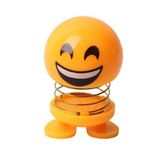 Kahkaha Atan Emoji Smile Zıp Zıp Kafa 8 cm Araba Torpido Süsü Masaüstü Dekoratif Figür Pasta Süsü